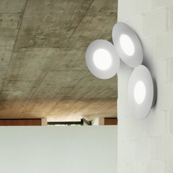 Applique moderno cattaneo mickey 861 3pa led gx53 9w lampada parete soffitto metallo verniciato interno - Cattaneo Illuminazione