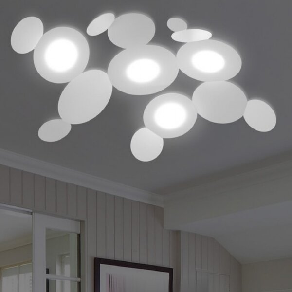 Applique moderno cattaneo mickey 861 4pa led gx53 9w lampada parete soffitto metallo verniciato interno - Cattaneo Illuminazione