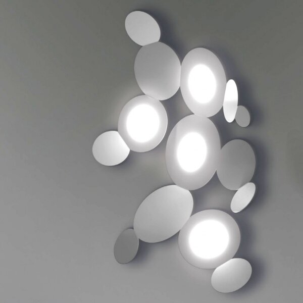 Applique moderno cattaneo mickey 861 4pa led gx53 9w lampada parete soffitto metallo verniciato interno - Cattaneo Illuminazione