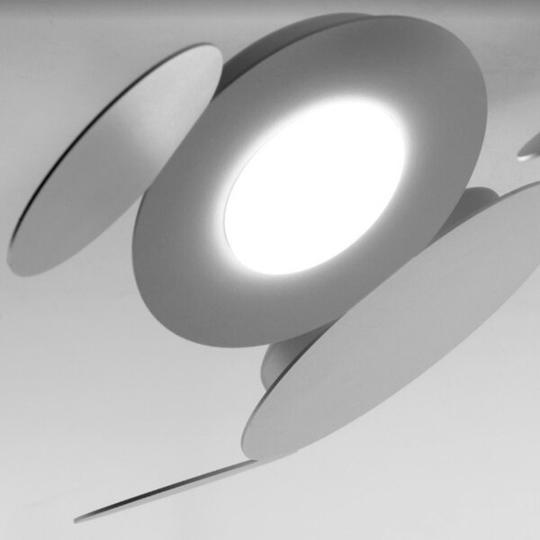 Applique moderno cattaneo mickey 861 3pa led gx53 9w lampada parete soffitto metallo verniciato interno - Cattaneo Illuminazione