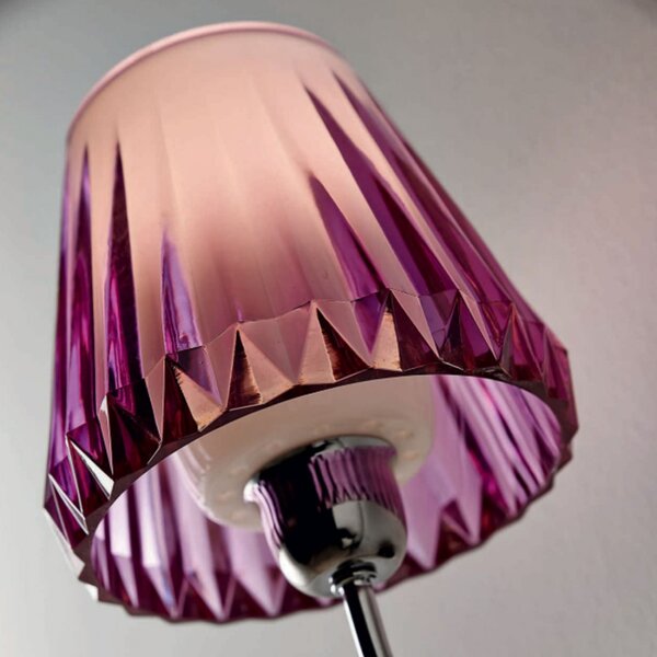Applique moderno illuminando gaia ap led lampada parete acrilico tortora viola trasparente interno e14 - Illuminando