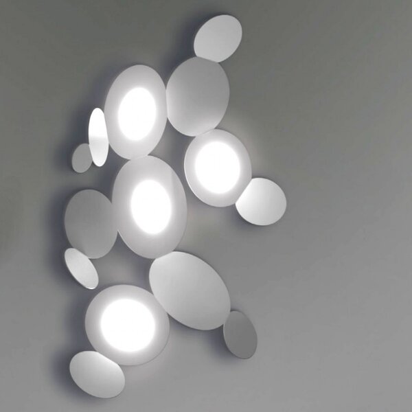 Applique moderno cattaneo mickey 861 4pa led gx53 9w lampada parete soffitto metallo verniciato interno - Cattaneo Illuminazione