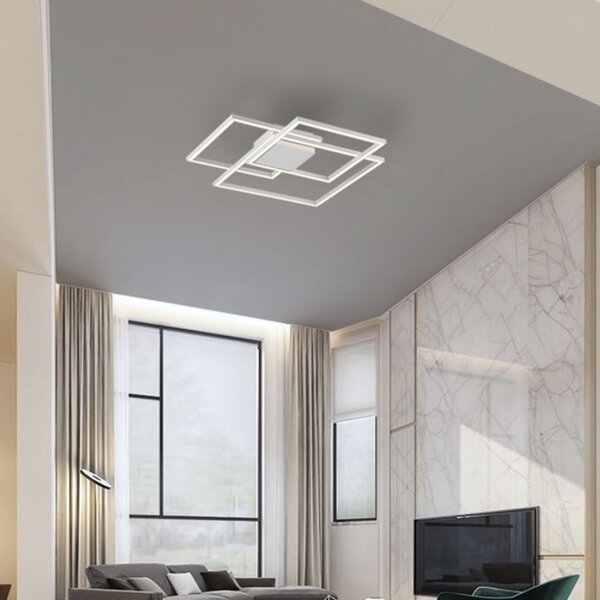 Plafoniera moderna padana lampadari talete 1092 pl3 led 42w metallo alluminio acrilico lampada soffitto - Padana Lampadari