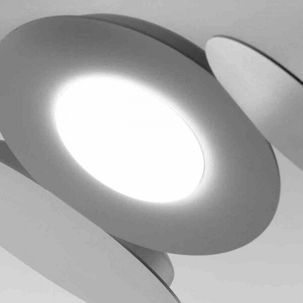 Applique moderno cattaneo mickey 861 3pa led gx53 9w lampada parete soffitto metallo verniciato interno - Cattaneo Illuminazione