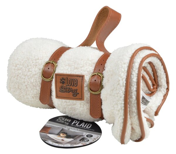 Coperta crema per cani 50x70 cm - Love Story