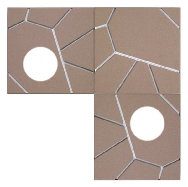 Applique moderno cattaneo street system 3 elementi 874/20c 873/20pa led 9w gx53 lampada parete soffitto metallo componibile - Cattaneo Illuminazione