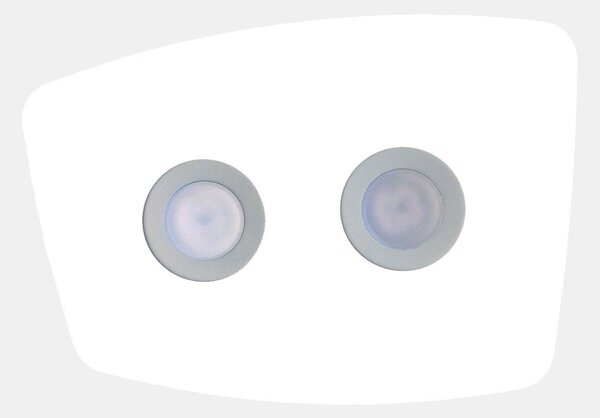 Plafoniera metallo moderna illuminando demetra deme2slbngr gx53 led lampada soffitto bianco rettangolare - Illuminando