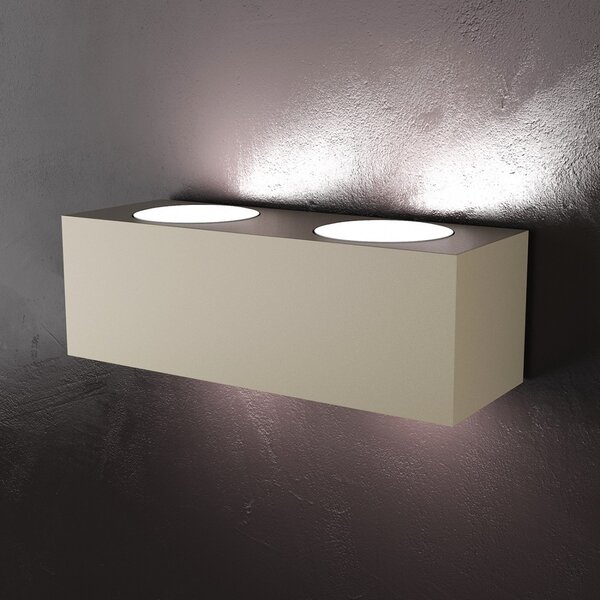 Applique moderno top light eccentric 1156 a4 gx53 led metallo biemissione lampada parete - Top Light