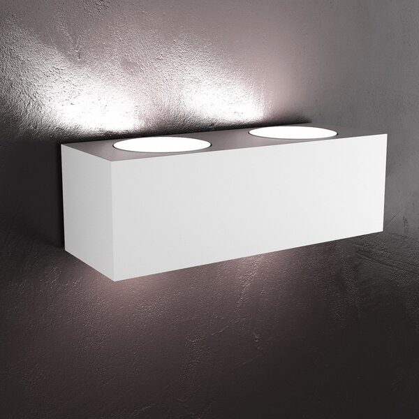 Applique moderno top light eccentric 1156 a4 gx53 led metallo biemissione lampada parete - Top Light