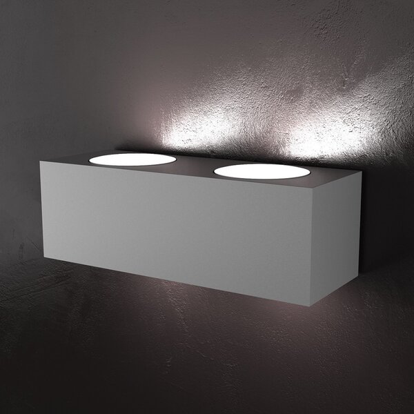 Applique moderno top light eccentric 1156 a4 gx53 led metallo biemissione lampada parete - Top Light