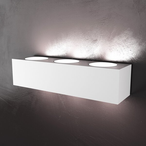 Applique moderno top light eccentric 1156 a6 gx53 led metallo biemissione lampada parete - Top Light