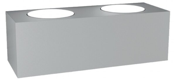 Applique moderno top light eccentric 1156 a4 gx53 led metallo biemissione lampada parete - Top Light