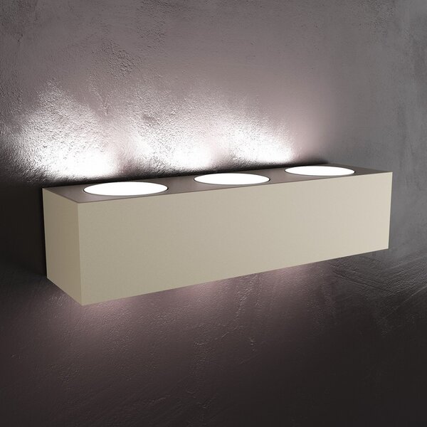 Applique moderno top light eccentric 1156 a6 gx53 led metallo biemissione lampada parete - Top Light