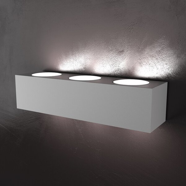 Applique moderno top light eccentric 1156 a6 gx53 led metallo biemissione lampada parete - Top Light