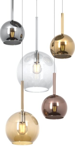 Plafoniera moderna top light future 1155cr s5 tmix mc e27 led vetro pirex soffiato - Top Light