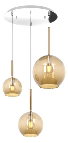 Plafoniera moderna top light future 1155cr s3 tmix e27 led vetro pirex soffiato - Top Light