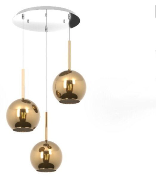 Plafoniera moderna top light future 1155 s3 tm e27 led vetro pirex soffiato lampada soffitto - Top Light