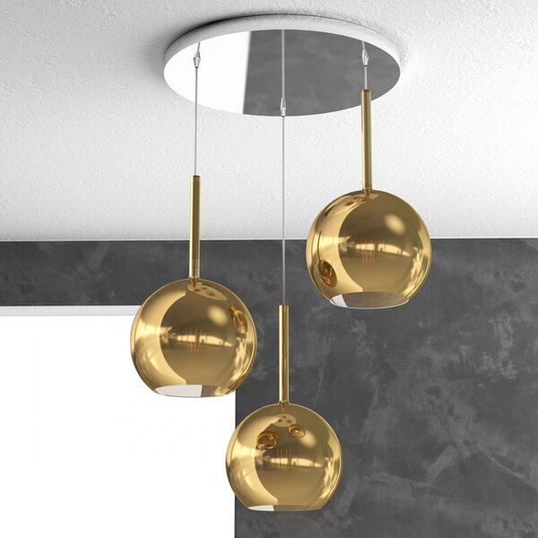 Plafoniera moderna top light future 1155 s3 tm e27 led vetro pirex soffiato lampada soffitto - Top Light