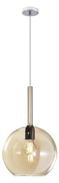Lampadario moderno top light future 1155cr sg e27 led vetro pirex soffiato sospensione - Top Light