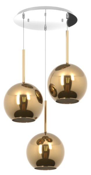 Plafoniera moderna top light future 1155 s3 tg e27 led vetro pirex soffiato lampada soffitto - Top Light