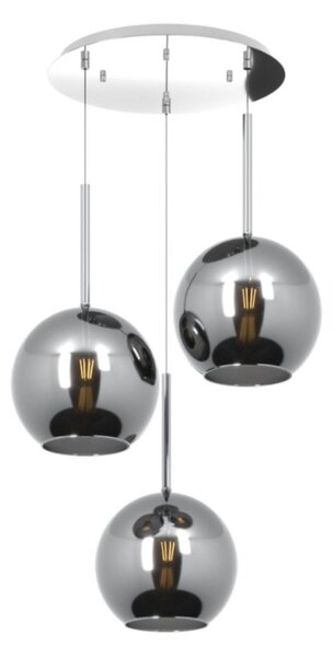 Plafoniera moderna top light future 1155 s3 tg e27 led vetro pirex soffiato lampada soffitto - Top Light