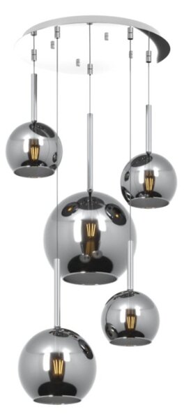 Plafoniera moderna top light future 1155 s5 tmix e27 led vetro pirex soffiato lampada soffitto - Top Light