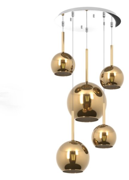 Plafoniera moderna top light future 1155 s5 tmix e27 led vetro pirex soffiato lampada soffitto - Top Light