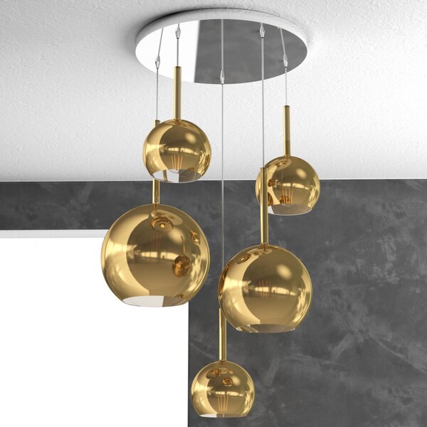 Plafoniera moderna top light future 1155 s5 tmix e27 led vetro pirex soffiato lampada soffitto - Top Light