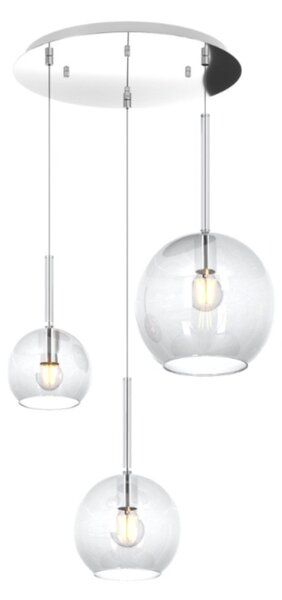 Plafoniera moderna top light future 1155cr s3 tmix e27 led vetro pirex soffiato - Top Light
