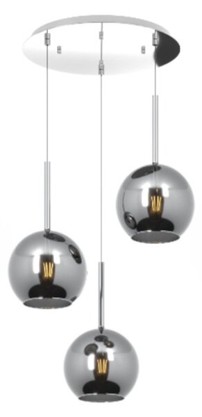 Plafoniera moderna top light future 1155 s3 tm e27 led vetro pirex soffiato lampada soffitto - Top Light