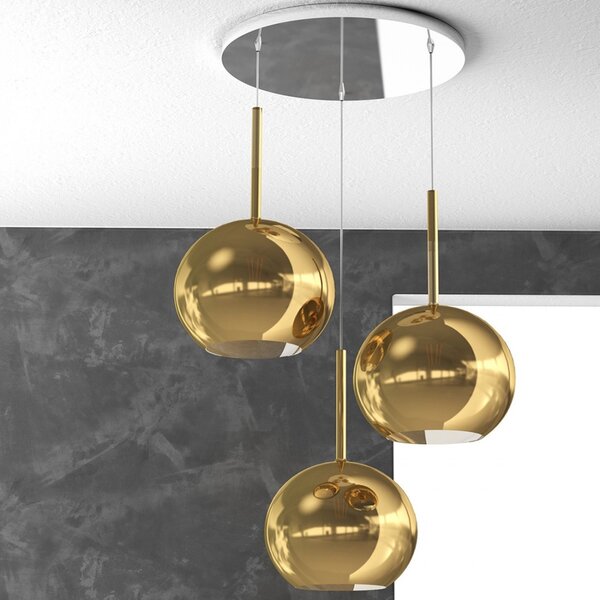 Plafoniera moderna top light future 1155 s3 tg e27 led vetro pirex soffiato lampada soffitto - Top Light