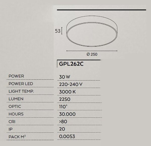Plafoniera gea led cloe 35 gpl262c ip20 alluminio lampada soffitto moderna - Gea Led