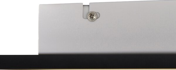 Plafoniera moderna nera con LED integrato 40 cm - Liv