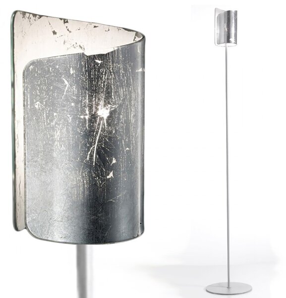 Piantana classica selene illuminazione papiro 0382 033 006 e27 led dimmerabile vetro lampada terra - Selene Illuminazione