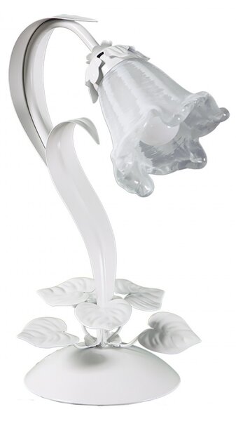 Abat-jour classica padana lampadari shabby chic 1104 l1 e14 led metallo vetro lampada tavolo - Padana Lampadari