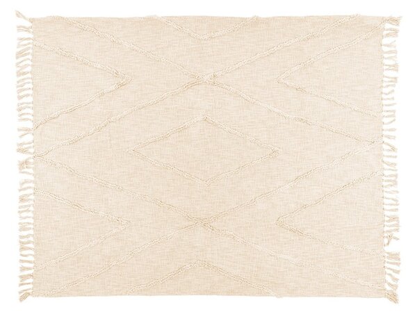 Copriletto in cotone crema per letto matrimoniale 250x260 cm Sahara - Tiseco Home Studio