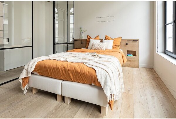 Copriletto in cotone crema per letto matrimoniale 250x260 cm Sahara - Tiseco Home Studio