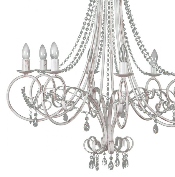 Lampadario classico padana lampadari lord kriss 1107 8 e14 led cristallo metallo sospensione - Padana Lampadari