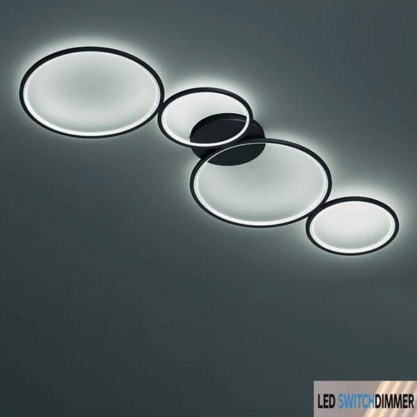 Plafoniera moderno trio lighting rondo led metallo dimmerabile lampada soffitto parete - Trio Lighting