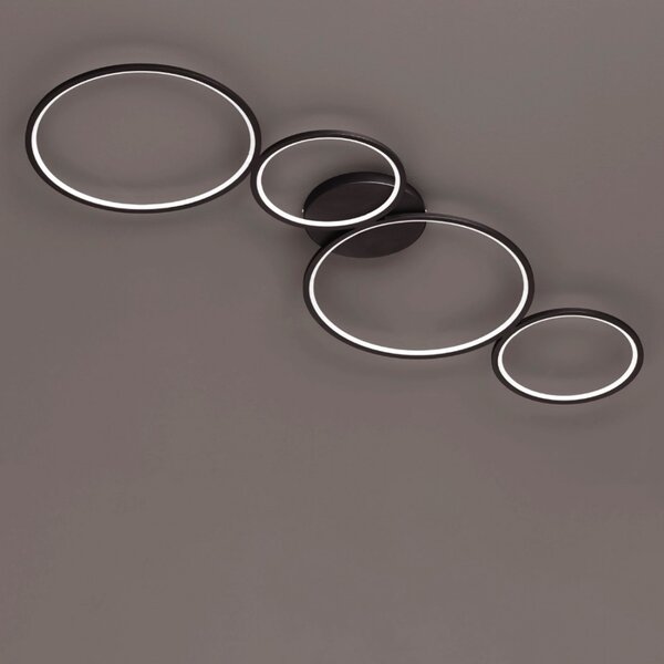 Plafoniera moderno trio lighting rondo led metallo dimmerabile lampada soffitto parete - Trio Lighting