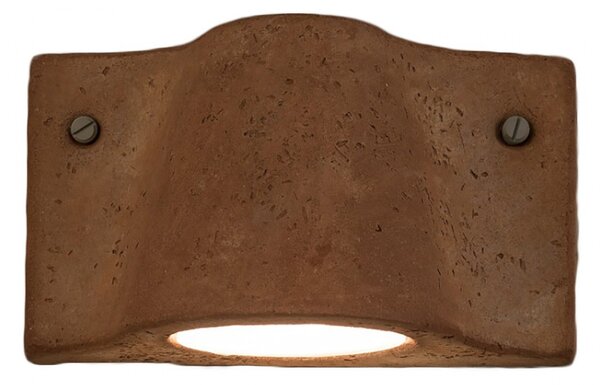 Applique toscot lido 1071 gx53 7w led ip55 lampada parete terracotta refrattaria rustica esterno - Toscot