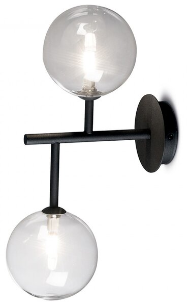 Plafoniera applique moderna illuminando bolle ap2 nr g9 led metallo vetro lampada soffitto parete - Illuminando