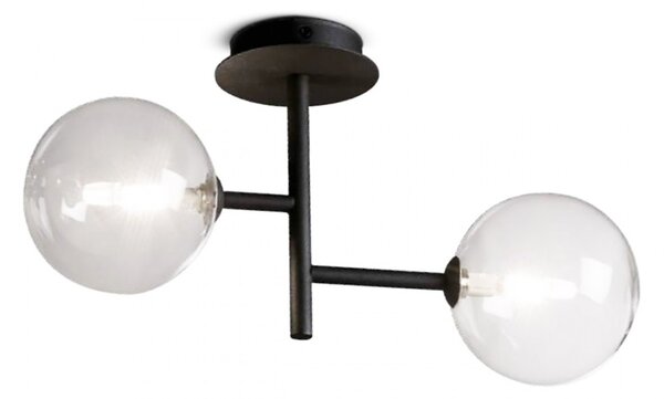 Plafoniera applique moderna illuminando bolle ap2 nr g9 led metallo vetro lampada soffitto parete - Illuminando