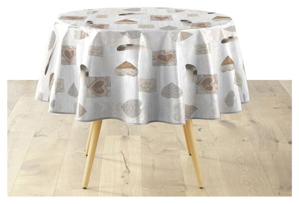 Tovaglia lavabile ø 160 cm Delicia - douceur d'intérieur