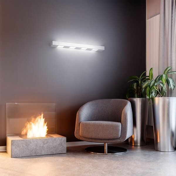 Applique illuminando up-down 5+4 sl gx53 led metallo biemissione lampada parete moderna multiluce - Illuminando