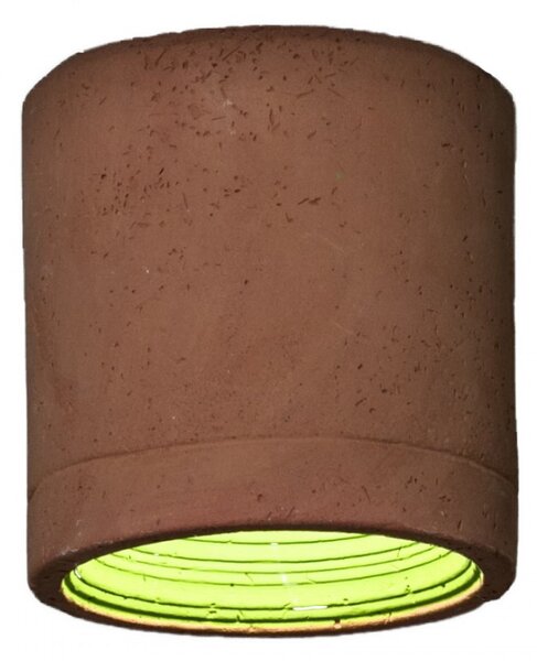 Plafoniera rustica toscot carso 982 gu10 led terracotta lampada soffitto artigianale - Toscot
