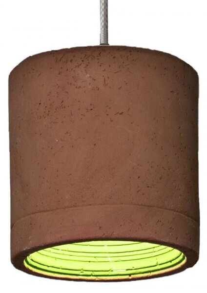 Sospensione rustica toscot carso 982s gu10 led terracotta lampadario monoemissione artigianale - Toscot