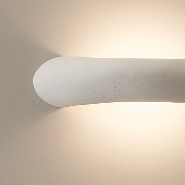 Applique toscot carrara 1110 34 led r7s led maiolica terracotta artigianale lampada parete biemissione interno - Toscot