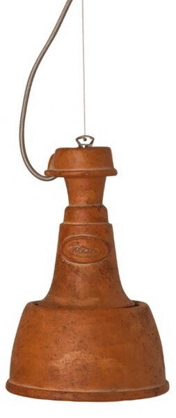 Lampadario rustico toscot torino 826g e27 led 34cm ceramica sospensione cupola artigianale terracotta - Toscot