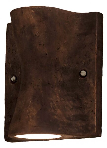 Applique toscot lido 1072 gx53 7w led ip55 terracotta lampada parete biemissione refrattaria rustica esterno - Toscot